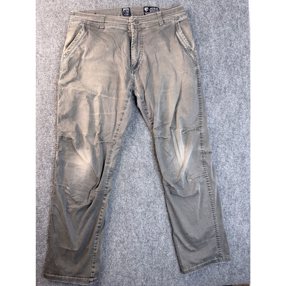 Kuhl Rydr Mens 36x32 Gray Cotton Blend Tactical Hiking Workwear Pants Faded Y2K